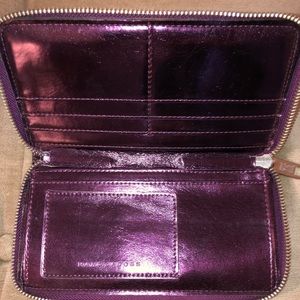 Marc Jacobs zip Wallet metallic purple